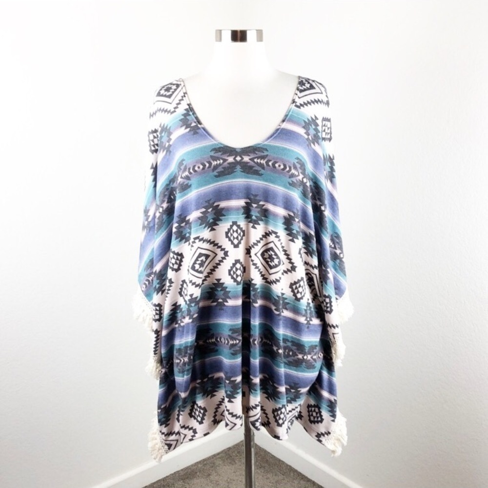 NEW Full Tilt aztec tribal poncho